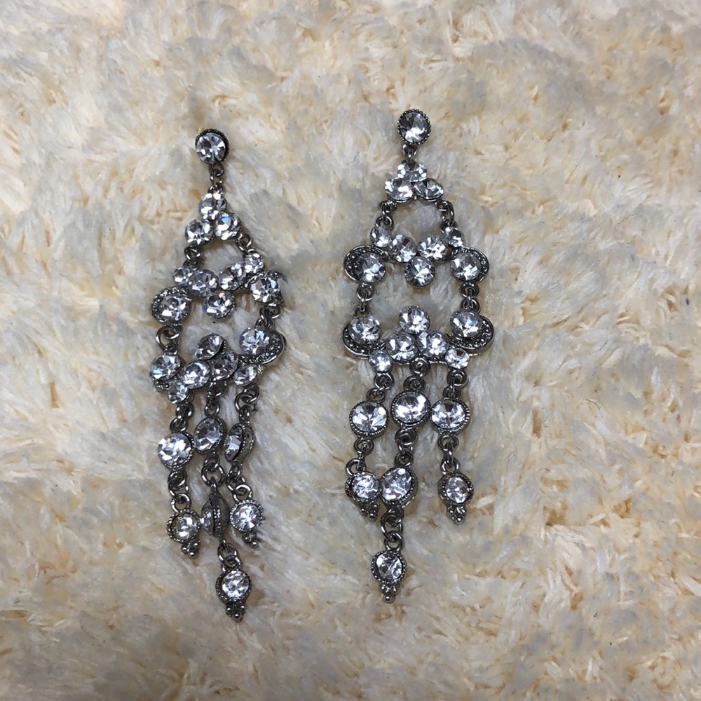 Long sparkling earrings